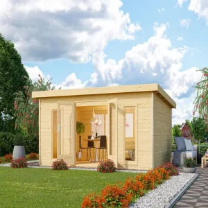 Meest Verkocht Tuinhuis Radeburg 4 40 mm natuurlijke afwerking