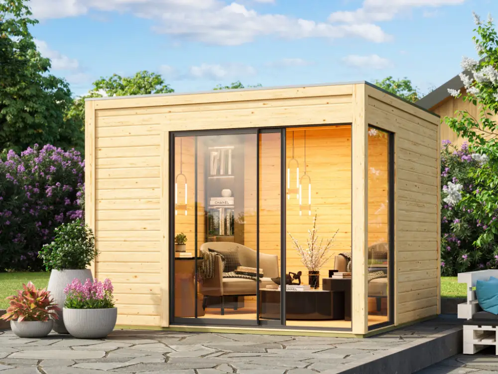Tuinhuisje Dice 1 38 mm naturel Koop Vandaag