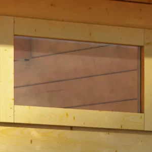 Veilige Betaling Venster kruislings bevestigd naturel afwerking voor 38 mm tuinhuizen
