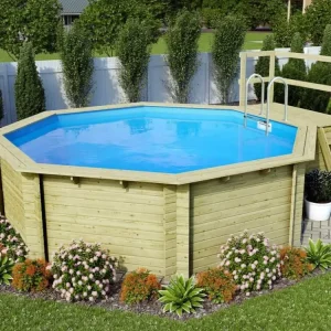 Voordeelset houten opzetzwembad Model 2 38 mm met terras en accessoires Weekendaanbieding