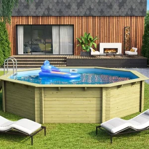 Massief houten zwembad model 3A spaarset inclusief technische box Meest Verkocht