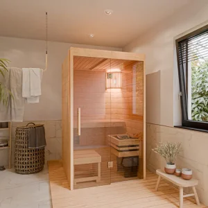 Binnensauna Nova Lite voordelige set incl. 3,6 kW kachel met externe bediening Hoge Kwaliteit