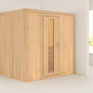 Systeemsauna Bodin houten deur met geïsoleerd glas Snelle Levering