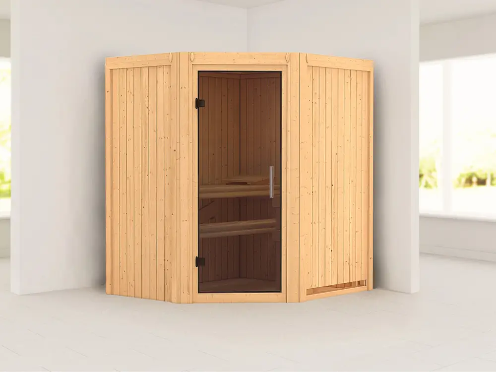 Systeemsauna Tonja grafiet glazen deur Gratis Retour