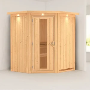 Systeemsauna Tonja met dakkraag, energiebesparende deur Snelle Levering