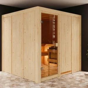 Actieprijs Sauna OULU met gebronsde glazen deur