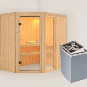 Systeemsauna Fiona 1 incl. 9 kW saunakachel int. besturing Hete Deal