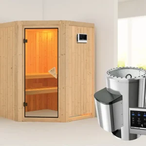 Systeemsauna Nanja incl. Plug & Play saunakachel externe besturing Gereduceerde Prijs