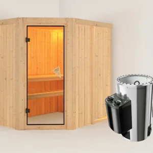 Systeemsauna Saja incl. Plug & Play saunakachel besturing Populair