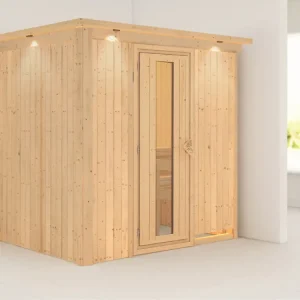 Lage Kosten Systeemsauna Fanja met dakkraag, energiebesparende deur