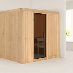 Exclusieve Aanbieding Systeemsauna Daria grafiet glazen deur