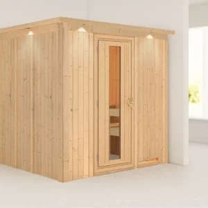 Beperkte Voorraad Systeemsauna Daria met dakkraag, energiebesparende deur