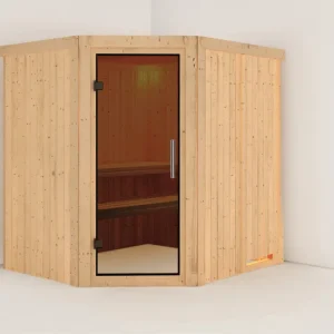 Systeemsauna Lilja grafiet glazen deur Uitverkoop