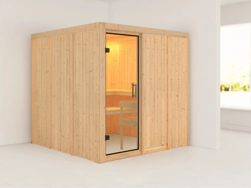 Systeemsauna Rodin transparent glazen deur Favoriet
