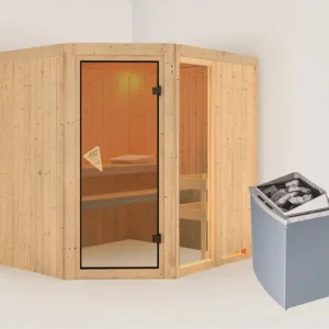 Systeemsauna Fiona 2 incl. 9 kW saunakachel intergr. besturing Voordeelprijs