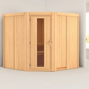 Systeemsauna Jarin houten deur met geïsoleerd glas Direct Beschikbaar