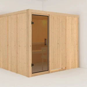 Systeemsauna Gobin grafiet glazen deur Tijdelijk Beschikbaar