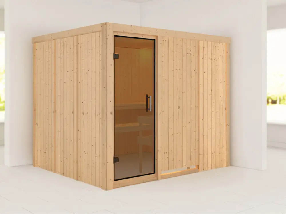 Systeemsauna Gobin grafiet glazen deur Tijdelijk Beschikbaar
