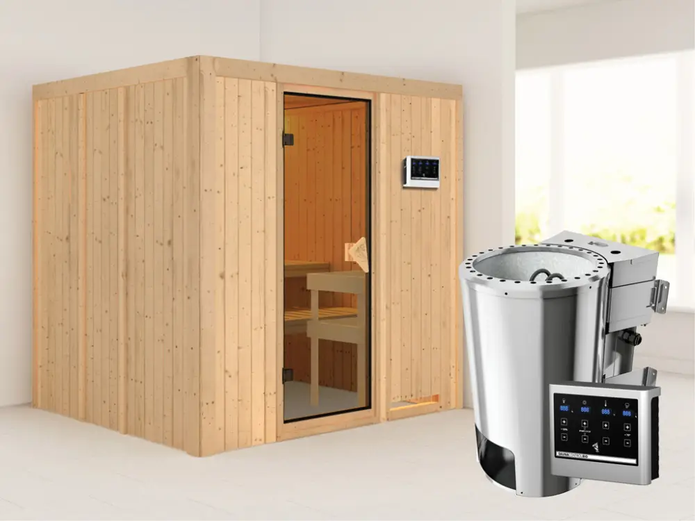 Laatste Versie Systeemsauna Daria incl. Plug & Play Bio-kachel externe besturing