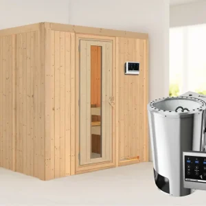 Shop Nu Systeemsauna Daria energiebesparende deur + Plug & Play Bio-kachel met ext. besturing
