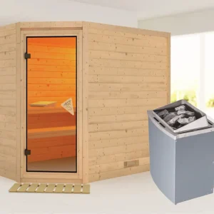 Express Levering Massieve sauna Tanami incl. 9 kW saunakachel int. besturing