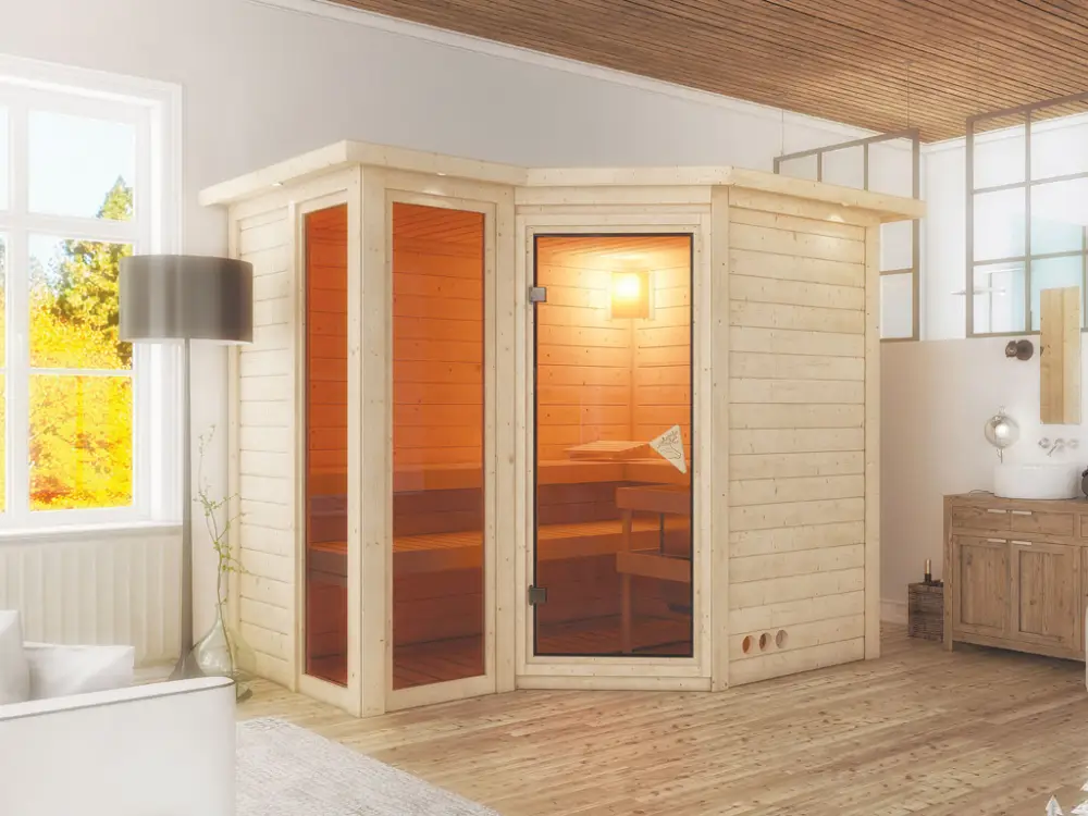 Bestseller Massieve sauna Amara met dakkraag