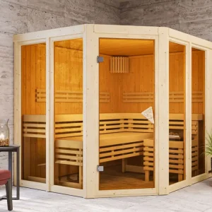 Gereduceerde Prijs Sauna Ainur met gebronsde glazen deur