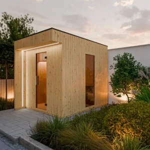 Gereduceerde Prijs Tuinsauna Musta 2 SPARSET met 9 kW bio-kachel met externe bediening
