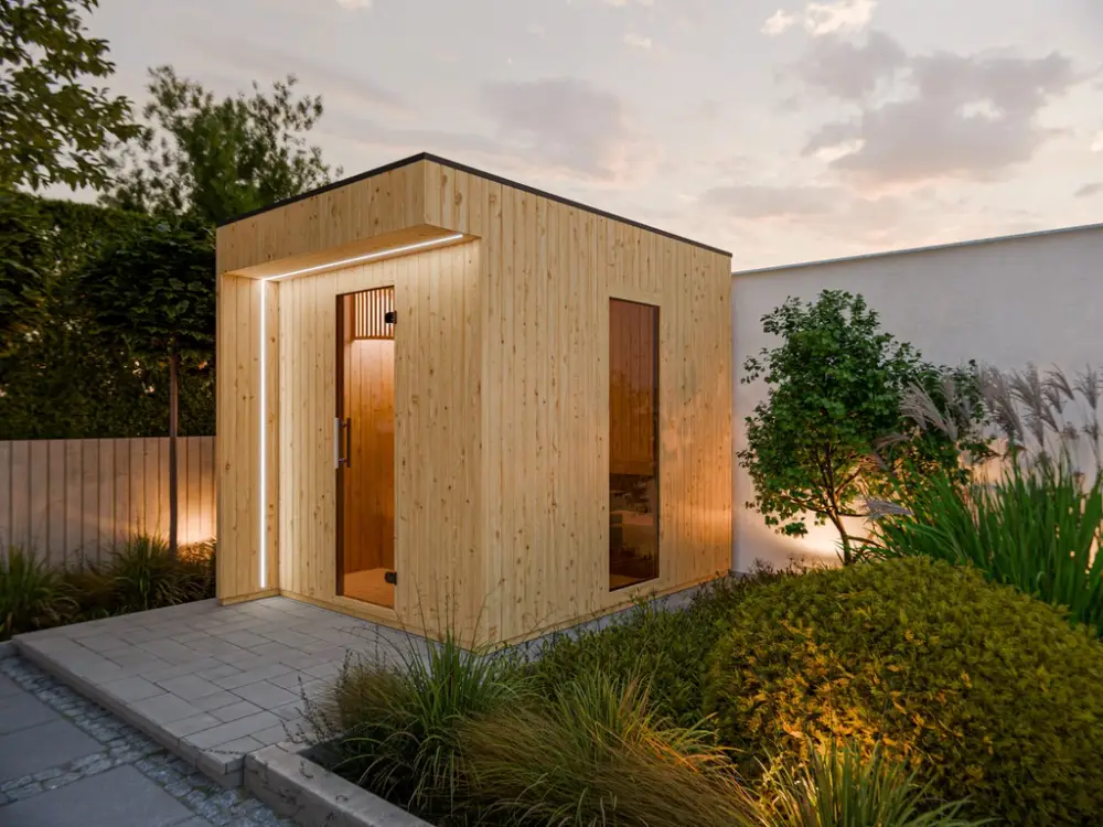 Gereduceerde Prijs Tuinsauna Musta 2 SPARSET met 9 kW bio-kachel met externe bediening