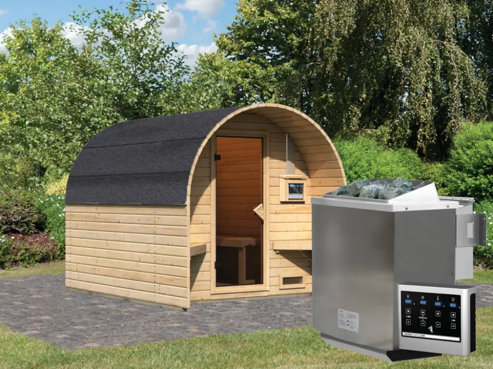 Merkproduct Barrel sauna 2 38 mm blank hout