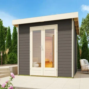 Speciale Aanbieding Saunahuis Mainburg 1 terragrijs 38 mm