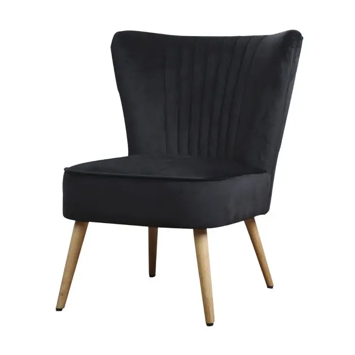 Op = Op Fauteuil - Eva - stof Velours zwart