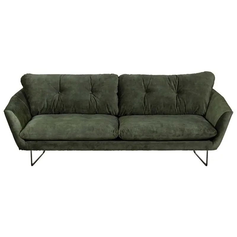 Korting 3 zitsbank - Kuddar - velours Adore Hunter groen 156