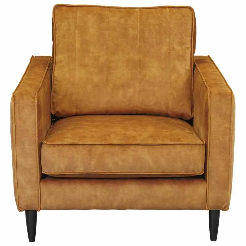 Fauteuil - Linje - velours Adore cognac 28 Speciale Aanbieding