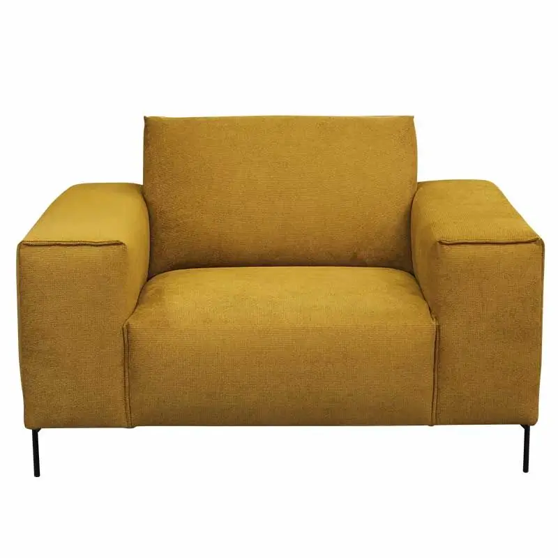 Fauteuil - H枚ft - stof Regain okergeel 23 Lage Prijs