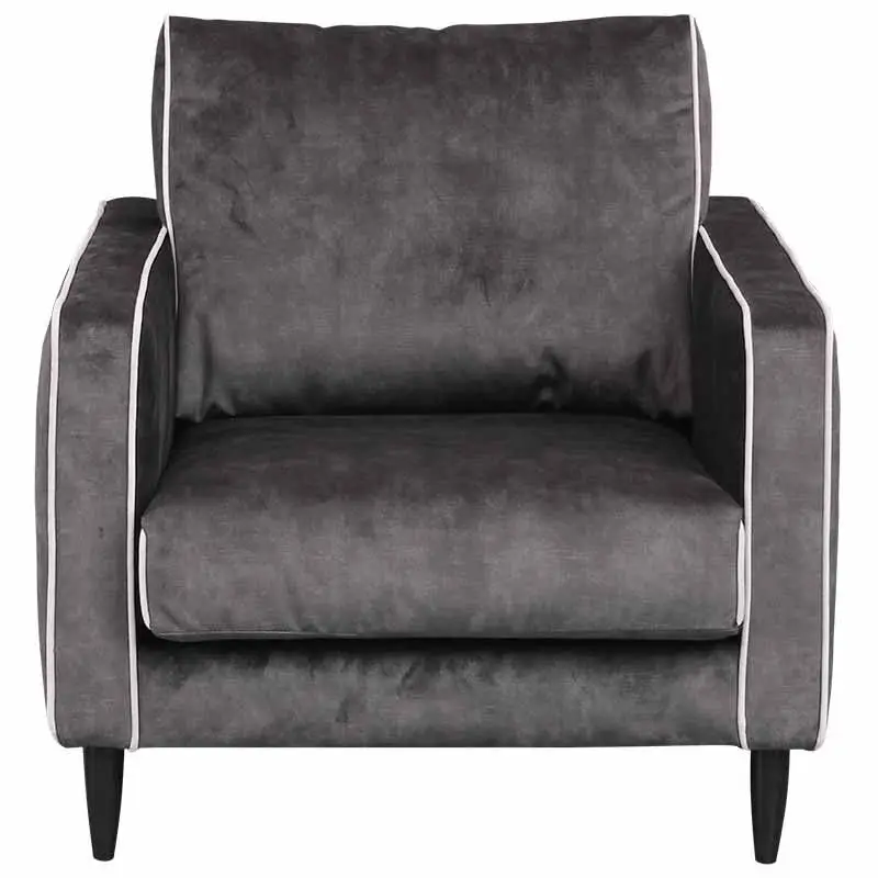 Fauteuil - R枚r - velours Adore antraciet 67 Bestel Nu