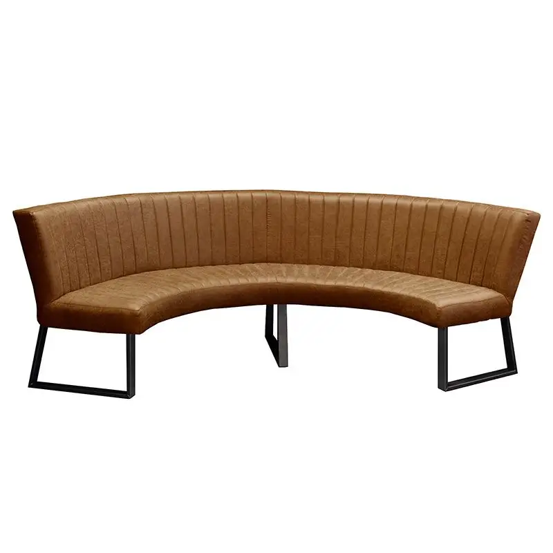 Eetkamerbank - Hengelo - lederlook Missouri cognac 03 - geschikt voor tafel 150 cm Laatste Versie