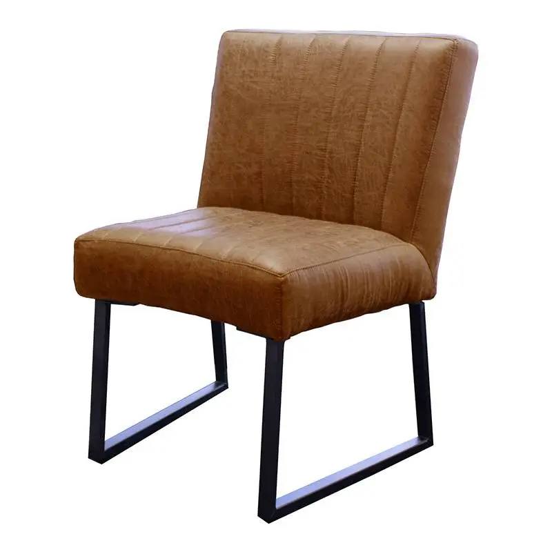 Eetkamerstoel - Hengelo - geschikt voor ronde tafel - lederlook Missouri cognac 03 Speciale Aanbieding