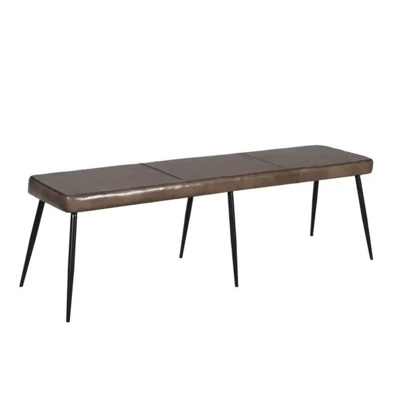 Express Levering Eetkamerbank - Charleston - leer olijf - 160 cm breed