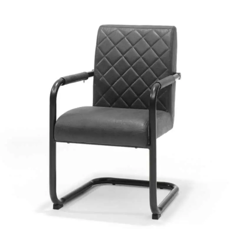 Eetkamerstoel - Monaco - stof Maya lederlook antraciet Must-Have