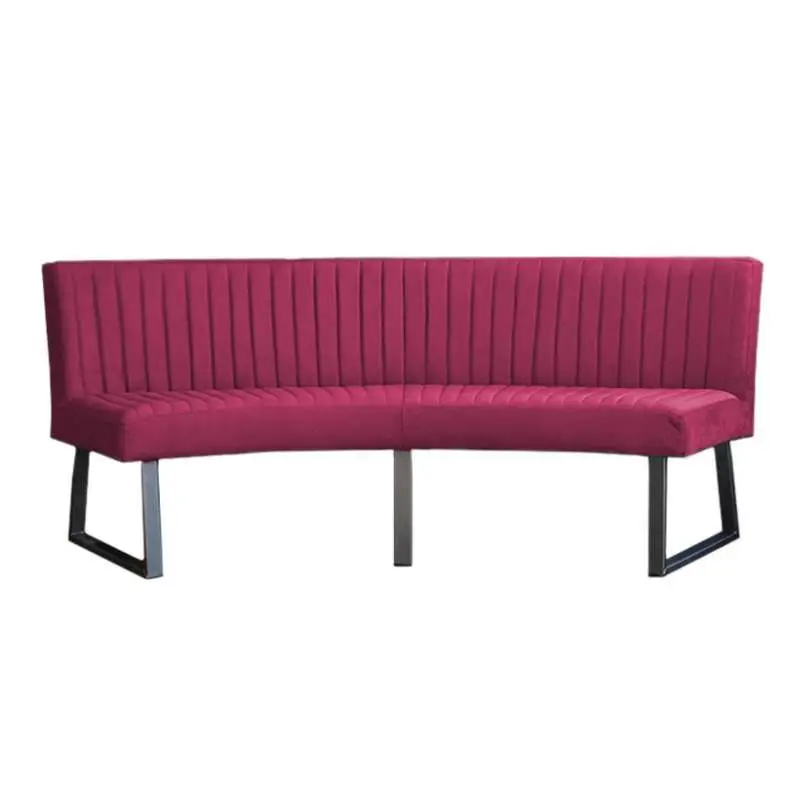 Merkproduct Eetkamerbank - Hengelo - stof Element fuchsia 19 - geschikt voor ovale tafel 200 cm