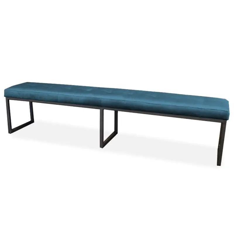 Speciale Aanbieding Eetkamerbank - Atlanta - stof Element azure 21- 200 cm