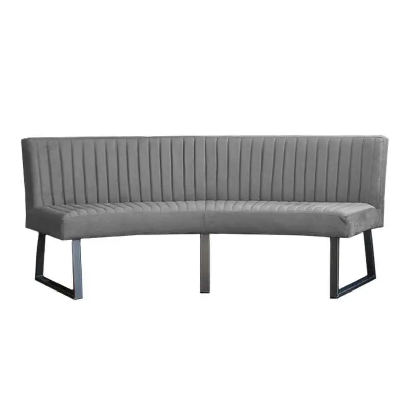 Eetkamerbank - Hengelo - stof Element cementgrijs 23 - geschikt voor ovale tafel 240 cm Beperkt Aanbod