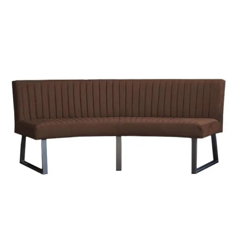 Nu Kopen Eetkamerbank - Hengelo - stof Element donkerbruin 25 - geschikt voor ovale tafel 240 cm