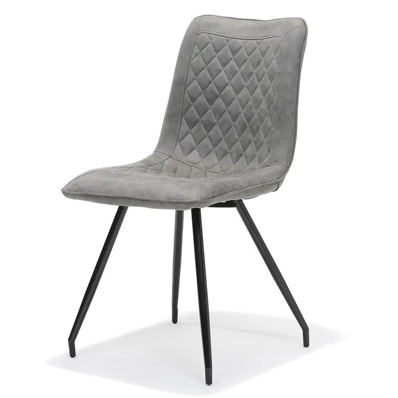 Eetkamerstoel - Brescia - lederlook Soft steel Laatste Versie