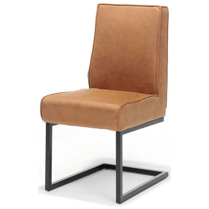 Eetkamerstoel - Andries - Lederlook Soft Cognac Fabrieksprijs