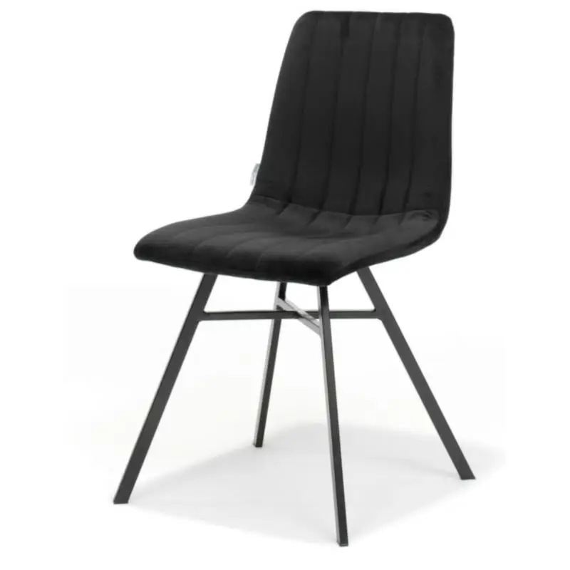 Flitsaanbieding Eetkamerstoel - Dex - stof Velours zwart