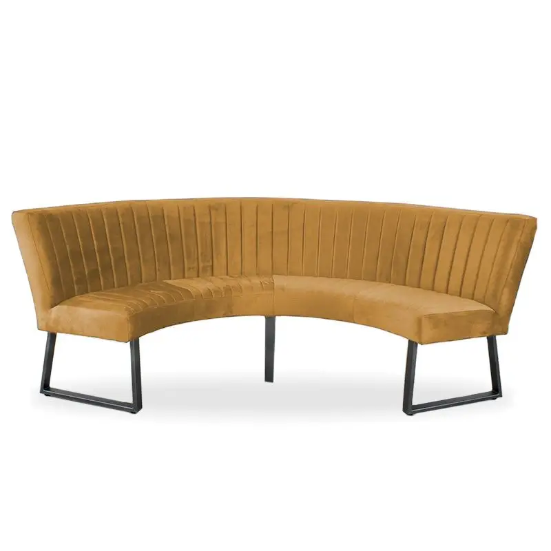Uitverkoop Eetkamerbank - Hengelo - stof Element goud 08 - geschikt voor tafel 130 cm