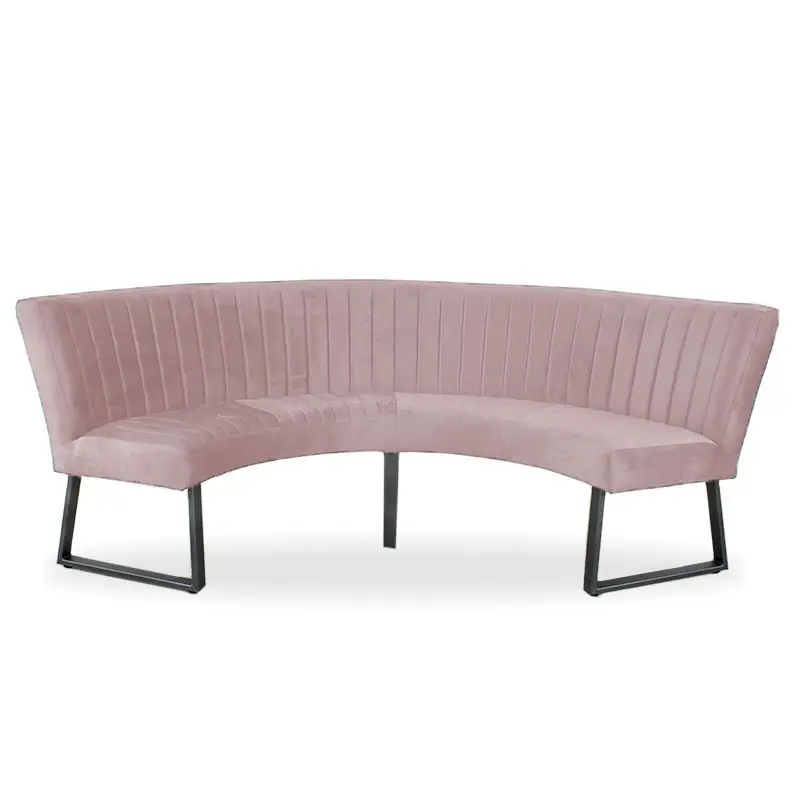Premium Eetkamerbank - Hengelo - stof Element lichtroze 18 - geschikt voor tafel 130 cm
