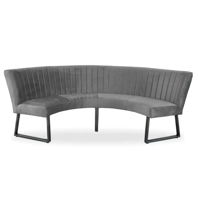 Rechtstreeks Van De Fabrikant Eetkamerbank - Hengelo - stof Element cementgrijs 23 - geschikt voor tafel 130 cm